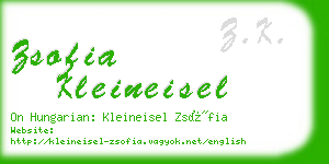 zsofia kleineisel business card